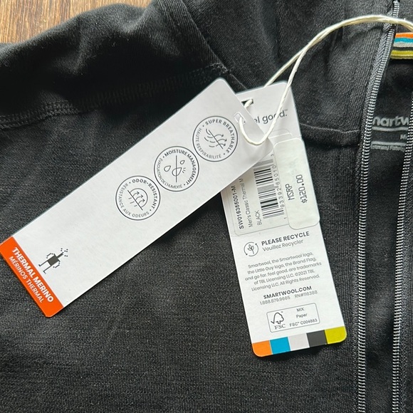 Smartwool Black Quarter-Zip Pullover - Picture 4 of 6